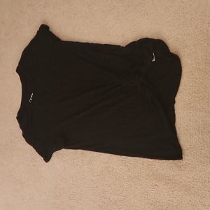 black silk t-shirt